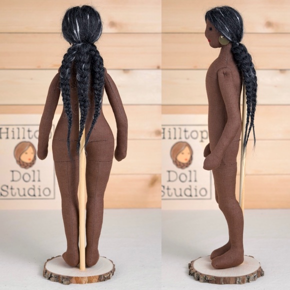 Fabric Doll "Annie" Handcrafted Textile Cloth Heirloom Primitive Doll - Picture 7 of 11